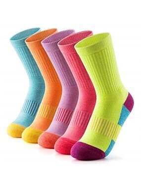 Womens Cushioned Hiking Socks Arch Support Breathable Athletic Running Crew Sock